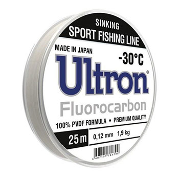 Леска ULTRON HT-Fluorocarbon -30 0,14 мм 1.8 кг 25 м прозрачная