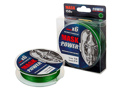 Шнур  AKKOI Mask Power X6 0,14мм  150м dark-green - купить по доступной цене Интернет-магазине Наутилус