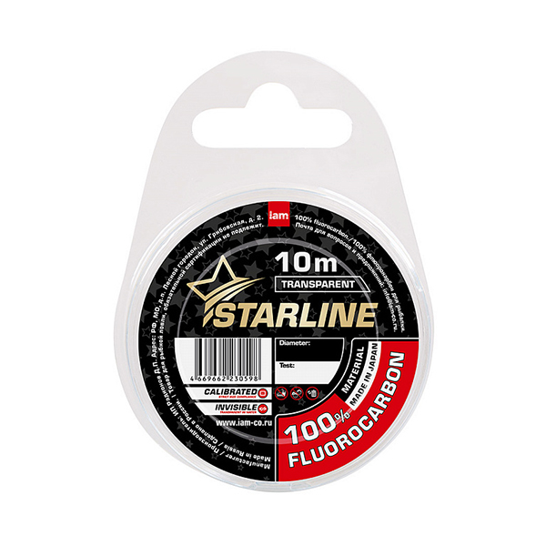 Леска флюорокарбон IAM STARLINE 100%  10m (transparent) d0.36 - купить по доступной цене Интернет-магазине Наутилус
