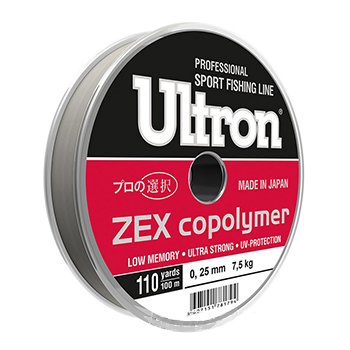 Леска ULTRON Zex Copolymer 0,40 мм 18.0 кг 100м прозрачная - купить по доступной цене Интернет-магазине Наутилус