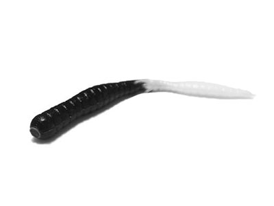 Мягкая приманка TroutMania Fat Worm 3,0", 7,62см, 1,8гр, цв.201 Black&White (Bubble Gum), уп.6шт - купить по доступной цене Интернет-магазине Наутилус