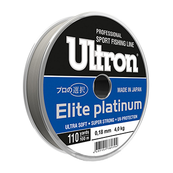 Леска ULTRON Elite Platinum 0,40 мм 16.0 кг 100 м серебряная - купить по доступной цене Интернет-магазине Наутилус
