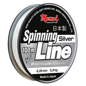 Леска Momoi Spinning Line Silver  0.45мм 19.0кг 100м серебряная