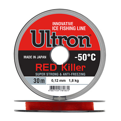 Леска ULTRON Red Killer 0,14мм 2.2 кг 30м красная - купить по доступной цене Интернет-магазине Наутилус