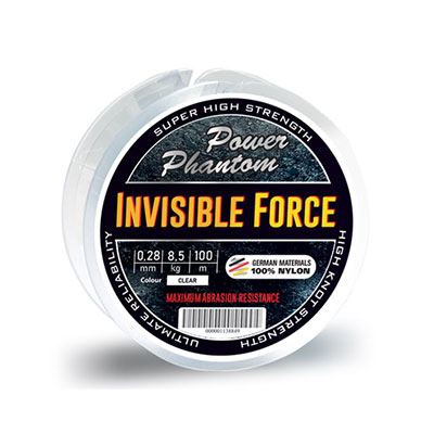Леска Power Phantom Invisible Force  0.28мм 8.5кг 100м прозрачная - купить по доступной цене Интернет-магазине Наутилус