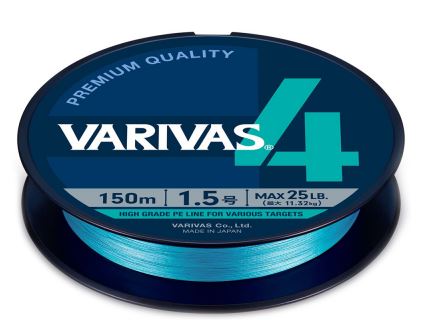 Шнур Varivas PE4 #0,6 150м цв. water blue - купить по доступной цене Интернет-магазине Наутилус