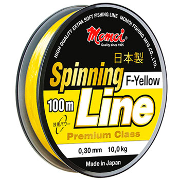 Леска Momoi Spinning Line F-Yellow 0.40мм 16.0кг 100м флуоресцентная