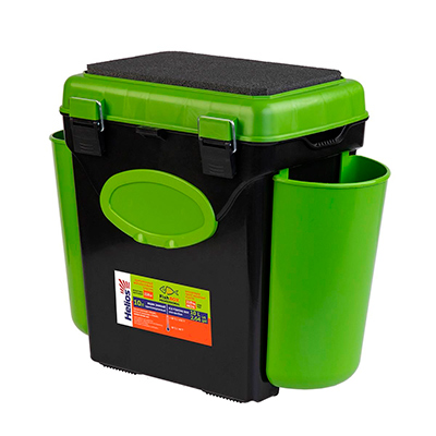 Ящик зимний Helios FishBox 10л зеленый односекционный - купить по доступной цене Интернет-магазине Наутилус