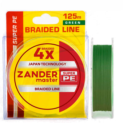 Шнур Zander Master Extra Braided Line 4x  0.12мм 5.54кг 125м зеленый - купить по доступной цене Интернет-магазине Наутилус