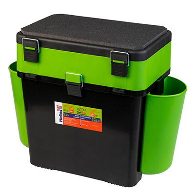 Ящик зимний Helios FishBox 19л зеленый - купить по доступной цене Интернет-магазине Наутилус