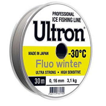 Леска ULTRON Fluo Winter  0,16мм 3.1кг 30м флуоресцентная