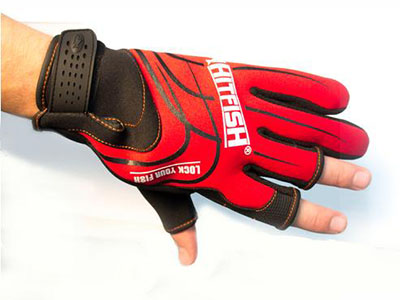 Перчатки HITFISH Glove-05 цв. Красный  р. XL - купить по доступной цене Интернет-магазине Наутилус