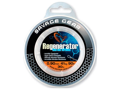 Леска монофильная Savage Gear Regenerator Mono, 30м, 0.90мм, 41кг, 90lbs, прозрачная, арт.54843 - купить по доступной цене Интернет-магазине Наутилус