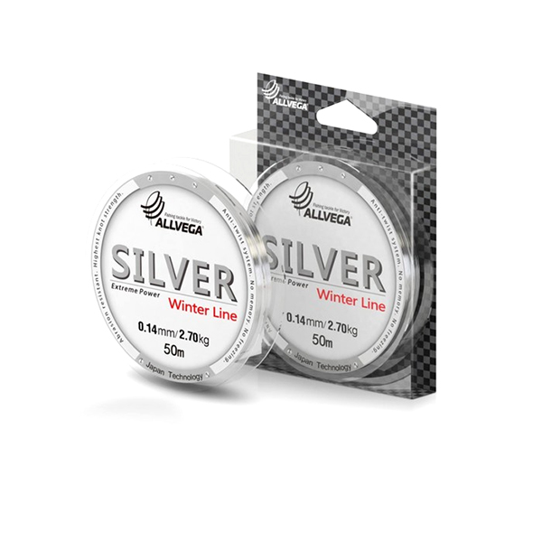 Леска  Allvega Silver 0.22мм 6.28кг 50м серебристая - купить по доступной цене Интернет-магазине Наутилус