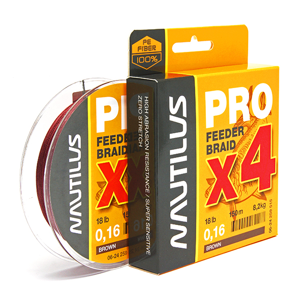 Шнур Nautilus Pro Feeder Braid Brown d-0.10 4.1кг 9lb 150м - купить по доступной цене Интернет-магазине Наутилус