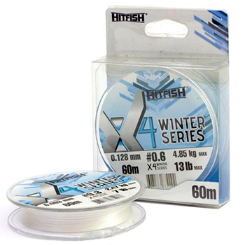 Шнур HITFISH  X4 Winter Series d0,104мм 3,92г 60м #0.4 - купить по доступной цене Интернет-магазине Наутилус