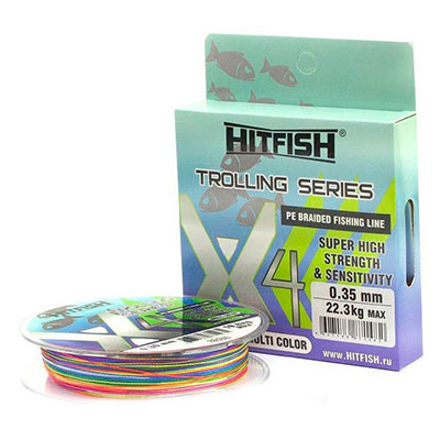 Шнур HITFISH  X4 Trolling Series Multicolor d-0,40мм 27,9кг 200м - купить по доступной цене Интернет-магазине Наутилус