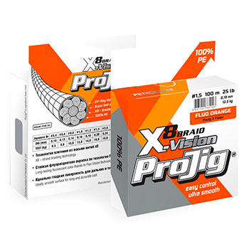 Шнур Petrokanat ProJig X8-Vision 0.16мм 12,0кг 100м оранжевый - купить по доступной цене Интернет-магазине Наутилус