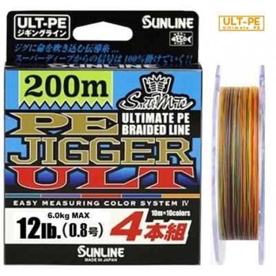 Шнур Sunline PE Jigger ULT (4 braid)  16lb 200м #1.0 - купить по доступной цене Интернет-магазине Наутилус