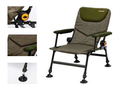Кресло карповое Prologic Inspire Lite-Pro Recliner Chair With Armrests, габ. 47x40x52см, вес 6.3кг, груз-ть 140кг, высота 33-43см, арт.64160 - купить по доступной цене Интернет-магазине Наутилус
