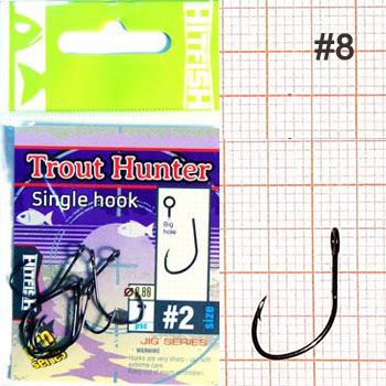 Крючок одинарный HITFISH Trout Hunter Single Hook №8 - купить по доступной цене Интернет-магазине Наутилус