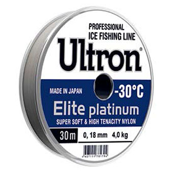 Леска ULTRON Elite Platinum 0,25мм 7.0 кг 30м серебряная