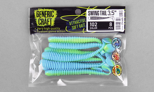 Мягкая приманка Generic Craft Swing tail 3,5in, 8,8см, цв.102, уп.8шт, арт. 274405 - купить по доступной цене Интернет-магазине Наутилус