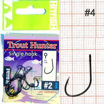 Крючок одинарный HITFISH Trout Hunter Single Hook №4 - купить по доступной цене Интернет-магазине Наутилус