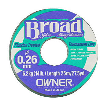 Леска Owner Broad   0.26мм 6,2кг 25м прозрачная - купить по доступной цене Интернет-магазине Наутилус
