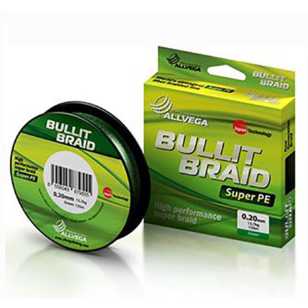 Шнур Allvega Bullit Braid    0.14мм 8.4кг 92м темно-зеленый - купить по доступной цене Интернет-магазине Наутилус