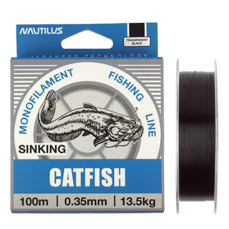 Леска Nautilus Catfish 0,35мм.,13,5кг, 100м.dark black - купить по доступной цене Интернет-магазине Наутилус