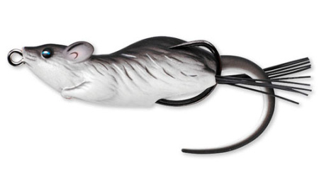 Мягкая приманка LIVETARGET Mouse Walking Bait 90F-403 Black/White, 70мм, 14г, плавающая, поверхностная - купить по доступной цене Интернет-магазине Наутилус