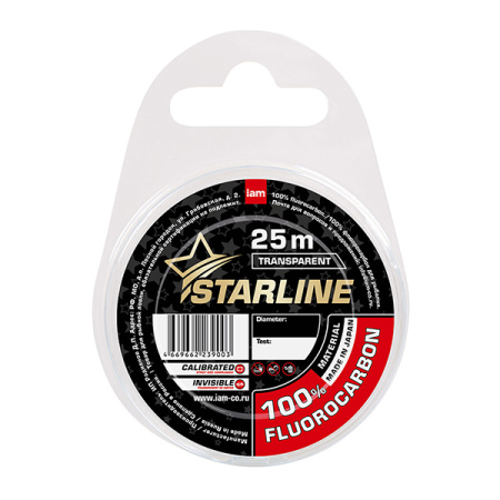Леска флюорокарбон IAM STARLINE 100%  25m (transparent) d0.30 - купить по доступной цене Интернет-магазине Наутилус