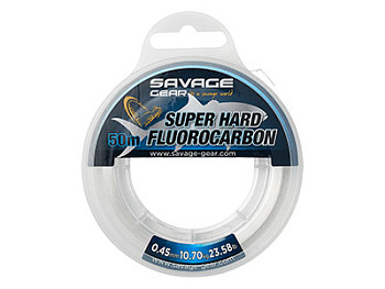 Леска Savage Gear Super Hard Fluorocarbon  Clear, 50м, 0.68мм, 22.40кг, 49.38lb, прозрачный, арт.74493