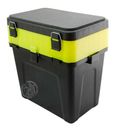 Ящик зимний Три Кита 4+4 отделения для приманок (380*360*240) черно-желтый - купить по доступной цене Интернет-магазине Наутилус