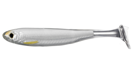 Мягкая приманка LIVETARGET Slow-Roll Shiner Paddle Tail  100SS-134 Silver/Pearl, 100 мм, медленно тонущая - купить по доступной цене Интернет-магазине Наутилус