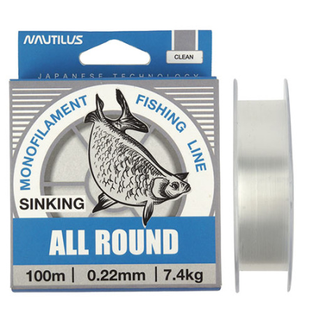 Леска  Nautilus All round 0,35мм.,13,5кг, 100м.clean - купить по доступной цене Интернет-магазине Наутилус