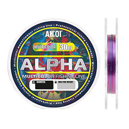 Леска AKKOI Alpha  0,10мм 30м мультиколор - купить по доступной цене Интернет-магазине Наутилус
