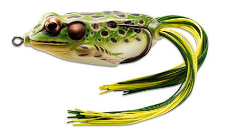 Мягкая приманка LIVETARGET Hollow Body Frog  55F-500 Green/Yellow, 55 мм, 18г, плавающая, поверхностная - купить по доступной цене Интернет-магазине Наутилус