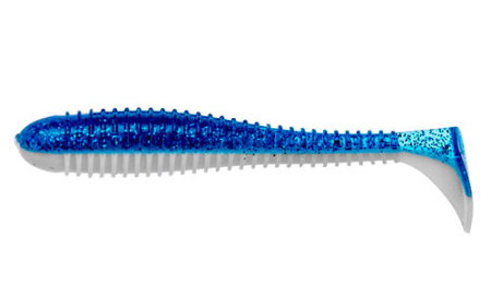 Виброхвост Helios Catcher 2,75/7 см Blue Sparkles & White  (HS-1-026) - купить по доступной цене Интернет-магазине Наутилус