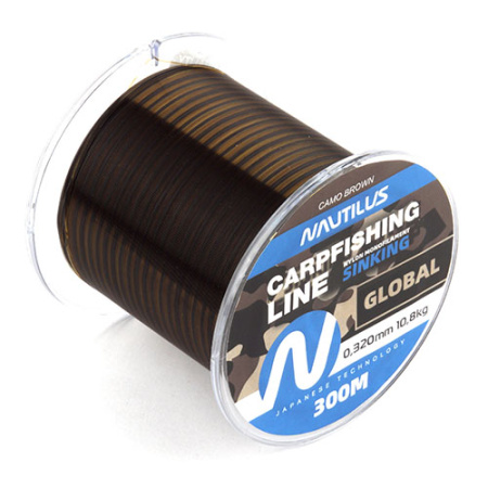 Леска карповая Nautilus Global Camo brown 0,32мм.,10,8кг, 300м. - купить по доступной цене Интернет-магазине Наутилус