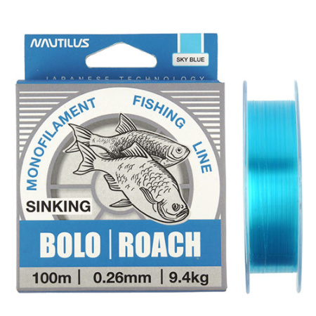 Леска  Nautilus Bolo Плотва 0,22мм.,7,4кг, 100м.blue - купить по доступной цене Интернет-магазине Наутилус