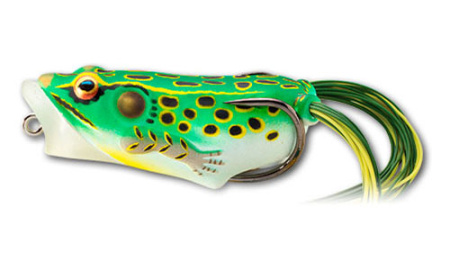 Мягкая приманка LIVETARGET Hollow Body Frog Popper 55F-512 Floroscent Green/Yellow, 55 мм, 11г, плавающая, поверхностная - купить по доступной цене Интернет-магазине Наутилус