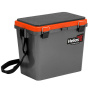 Ящик зимний рыболовный Helios серый/оранжевый односекционный - купить по доступной цене Интернет-магазине Наутилус