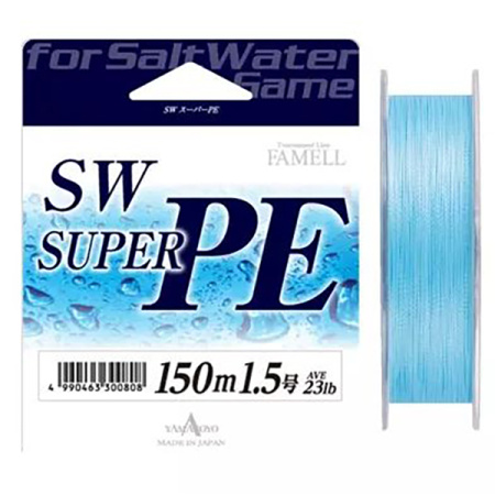 Шнур Yamatoyo Famell SW Super PE x4  #1.0  150м цв. голубой - купить по доступной цене Интернет-магазине Наутилус