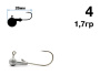 Джигер Nautilus Sting Sphere SSJ4100 hook  №4  1.7гр - купить по доступной цене Интернет-магазине Наутилус