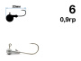 Джигер Nautilus Sting Sphere SSJ4100 hook  №6  0.9гр - купить по доступной цене Интернет-магазине Наутилус