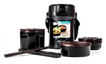 Термос Tiger для еды с контейнерами LWU-A171 HD Charcoal Gray - купить по доступной цене Интернет-магазине Наутилус