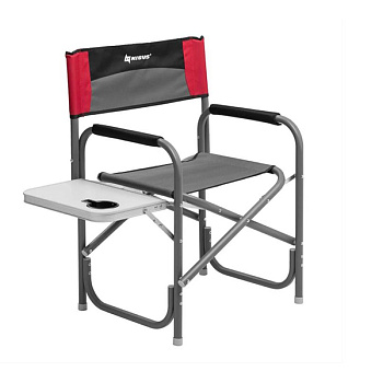 Кресло директорское Nisus с откидным столом серый/красный/черный  (N-DC-95200T-GRD)