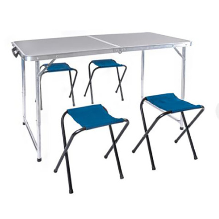 Набор Кедр стол складной (влагозащищенный) 60х120см и 4 табурета - купить по доступной цене Интернет-магазине Наутилус